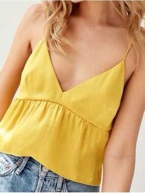 Little Moon Yellow V-Neck Lover Camisole